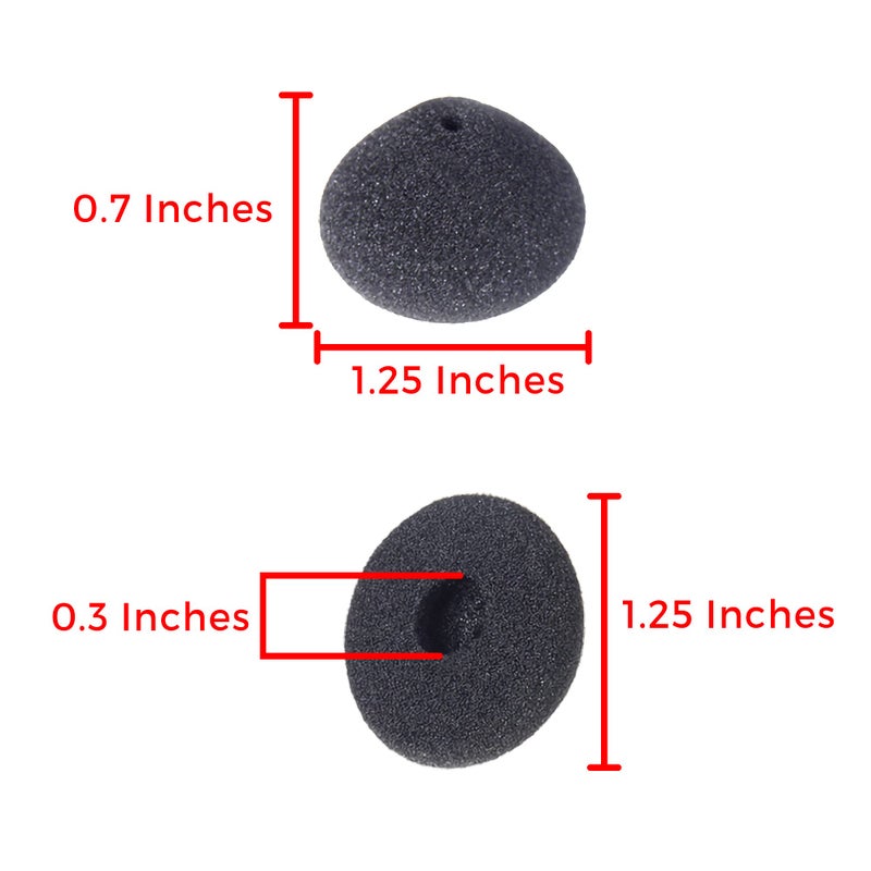 ECS Replacement Cone Shape Ear Cushions for E62 Transcription Headsets and Olympus E61, Includes 3 Pairs - Image 2